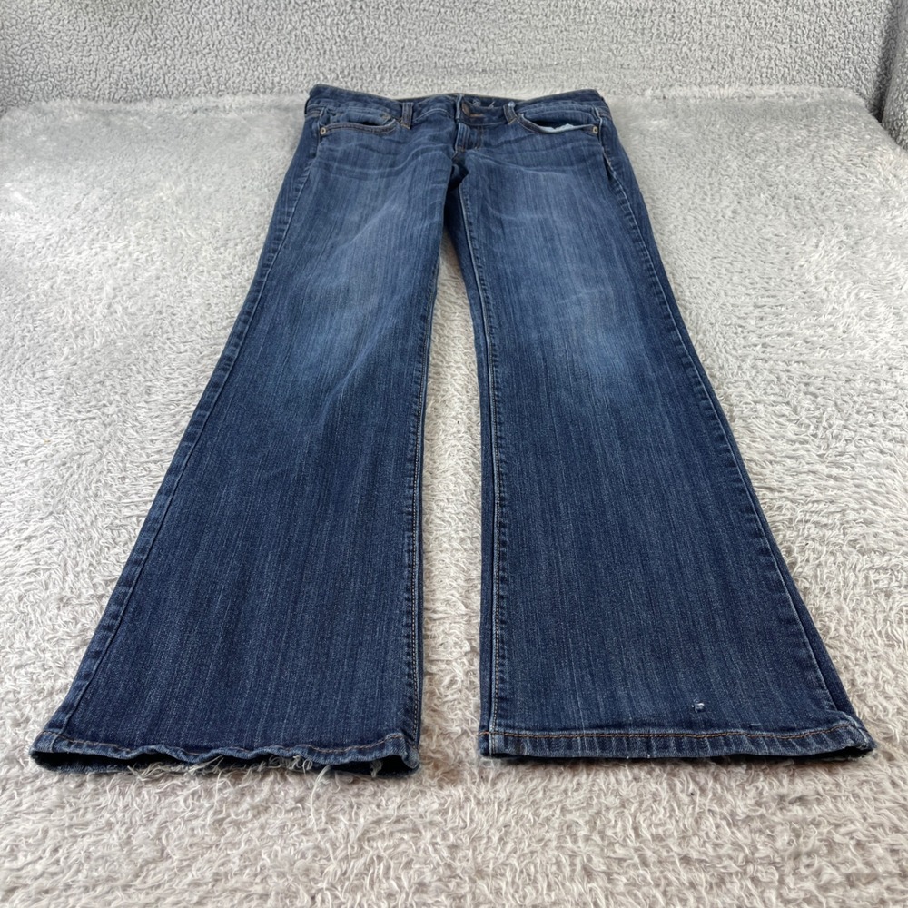 American Eagle Favorite Boyfriend Jeans Dark Wash Stretch Size 10 Bootcut